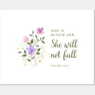 God is Within Her - Christian Apparel Posters and Art